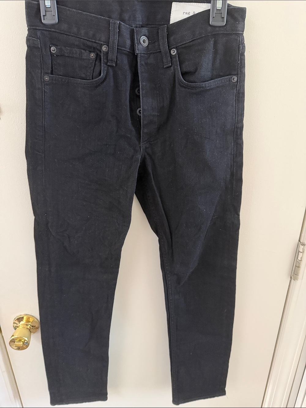 rag & bone Black Straight-Leg Women's Jeans